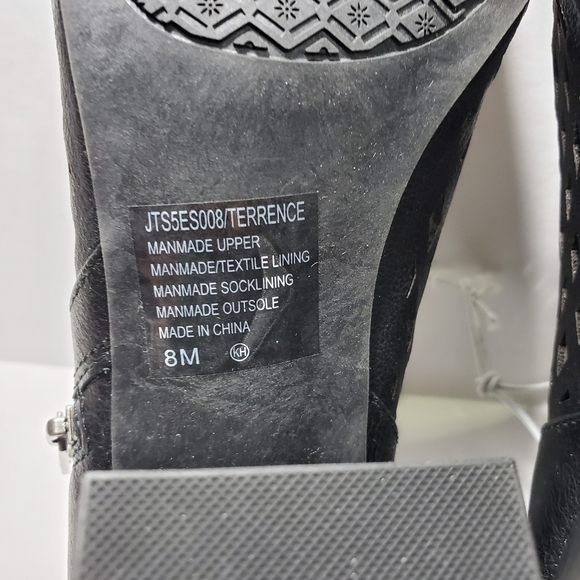 NWT JellyPop Terrence Caged Open Toe Ankle Boots 3" Heel Black Womens Size 8 - Picture 14 of 15